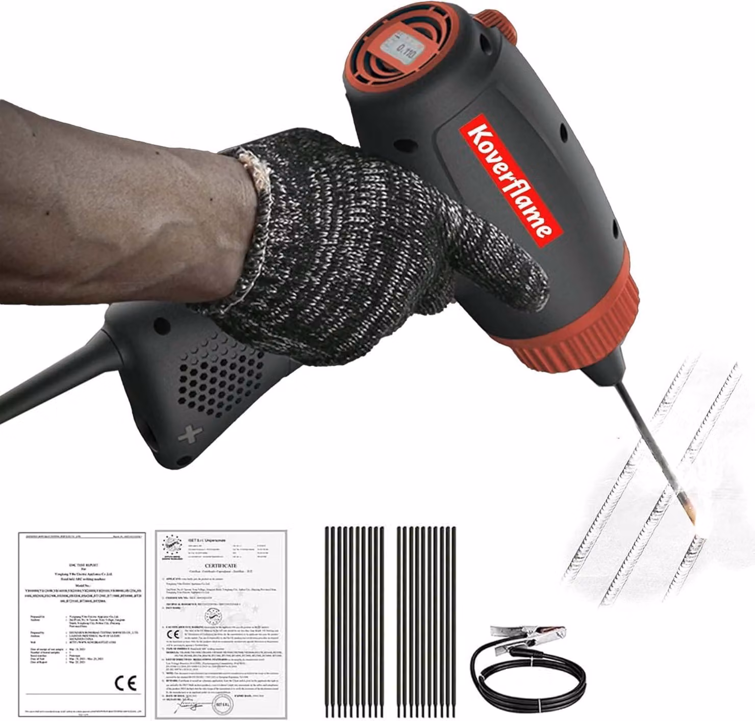 Saldatrice ad arco elettrica portatile, 220V, set di strumenti multifunzione per saldatura