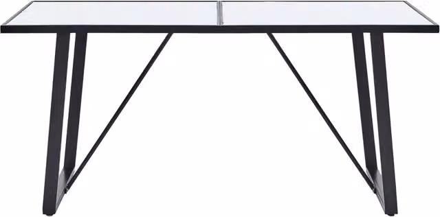Tavolo da Pranzo Bianco 160x80x75 cm in Vetro Temperato 281553