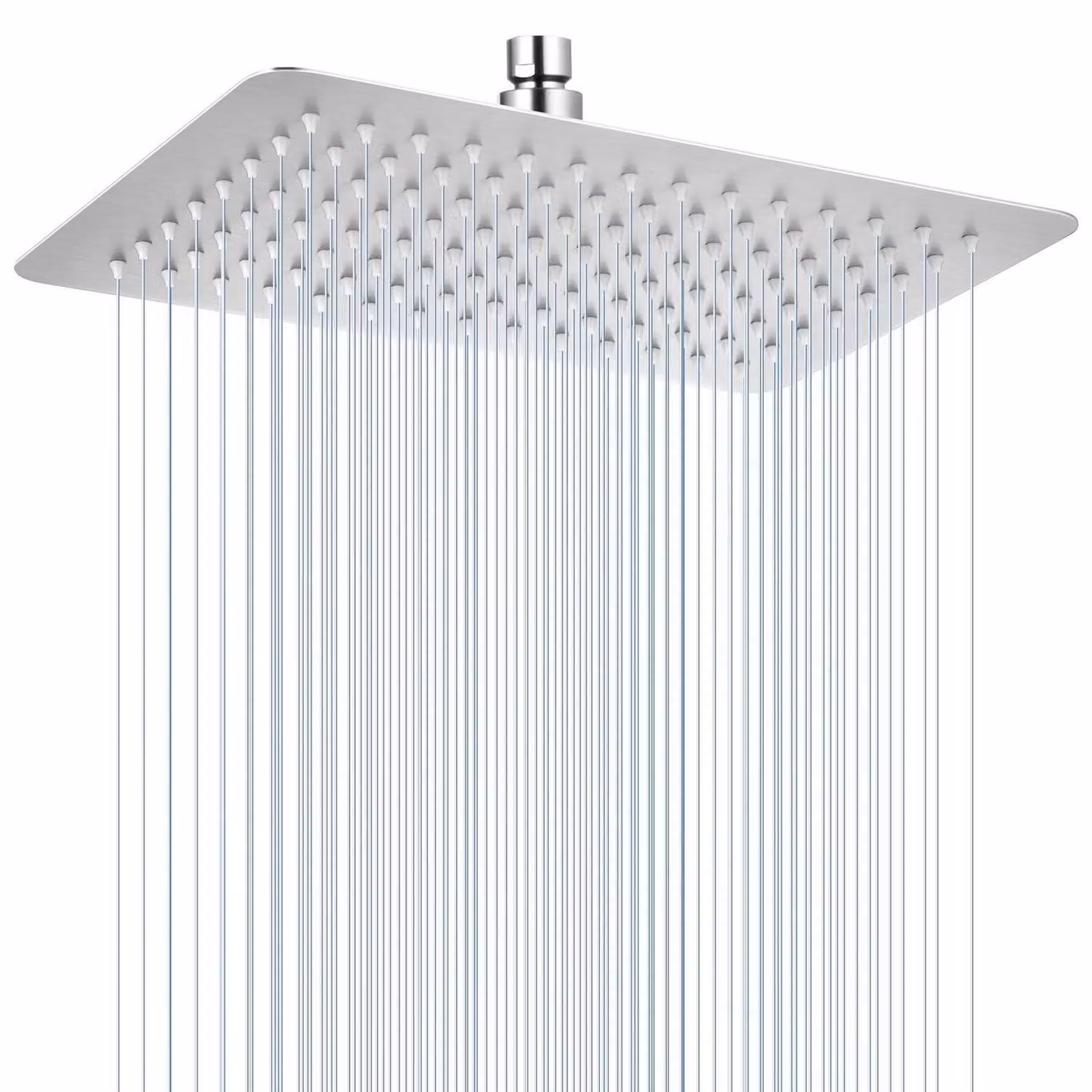 Doccia a soffione da incasso, 30x20 cm, acciaio inossidabile 304 spazzolato, finitura nickel