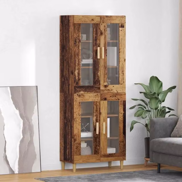 Credenza-Buffet-Armadio da cucina Legno vecchio 69,5 x 34 x 180 cm Legno multistrato 278965
