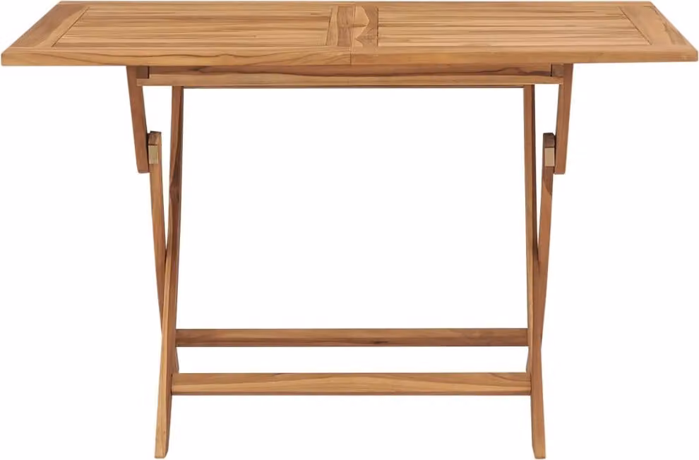 Tavolo Pieghevole da Giardino 120x70x75 cm in Massello di Teak