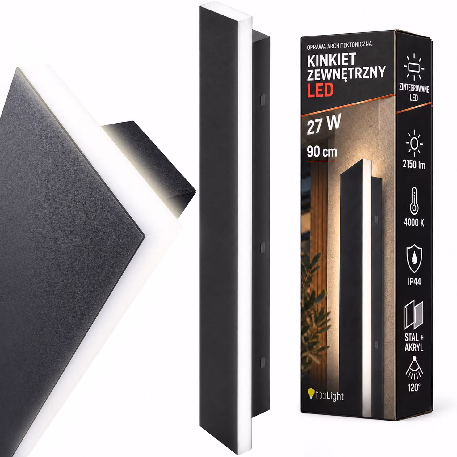 Lampada Da Facciata Toolight Jnh036-G 90 Black