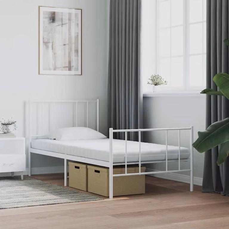 vidaXL Materasso in Schiuma Bianco 90x220 cm 7 Zone Durezza 20 ILD