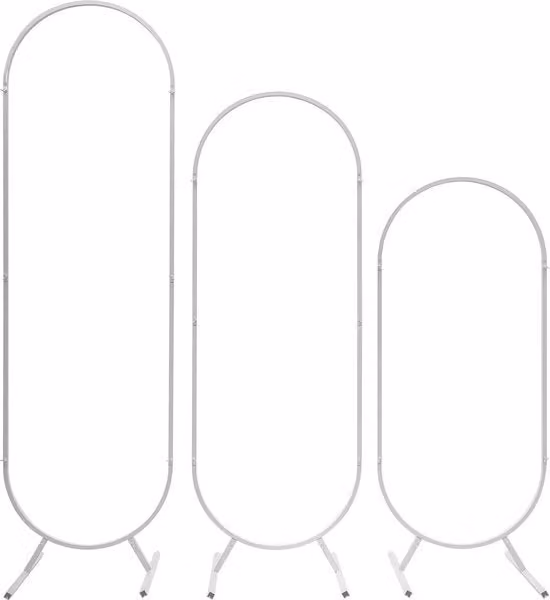 Decorazioni ovali 3 in 1 per matrimoni e compleanni - Bianco