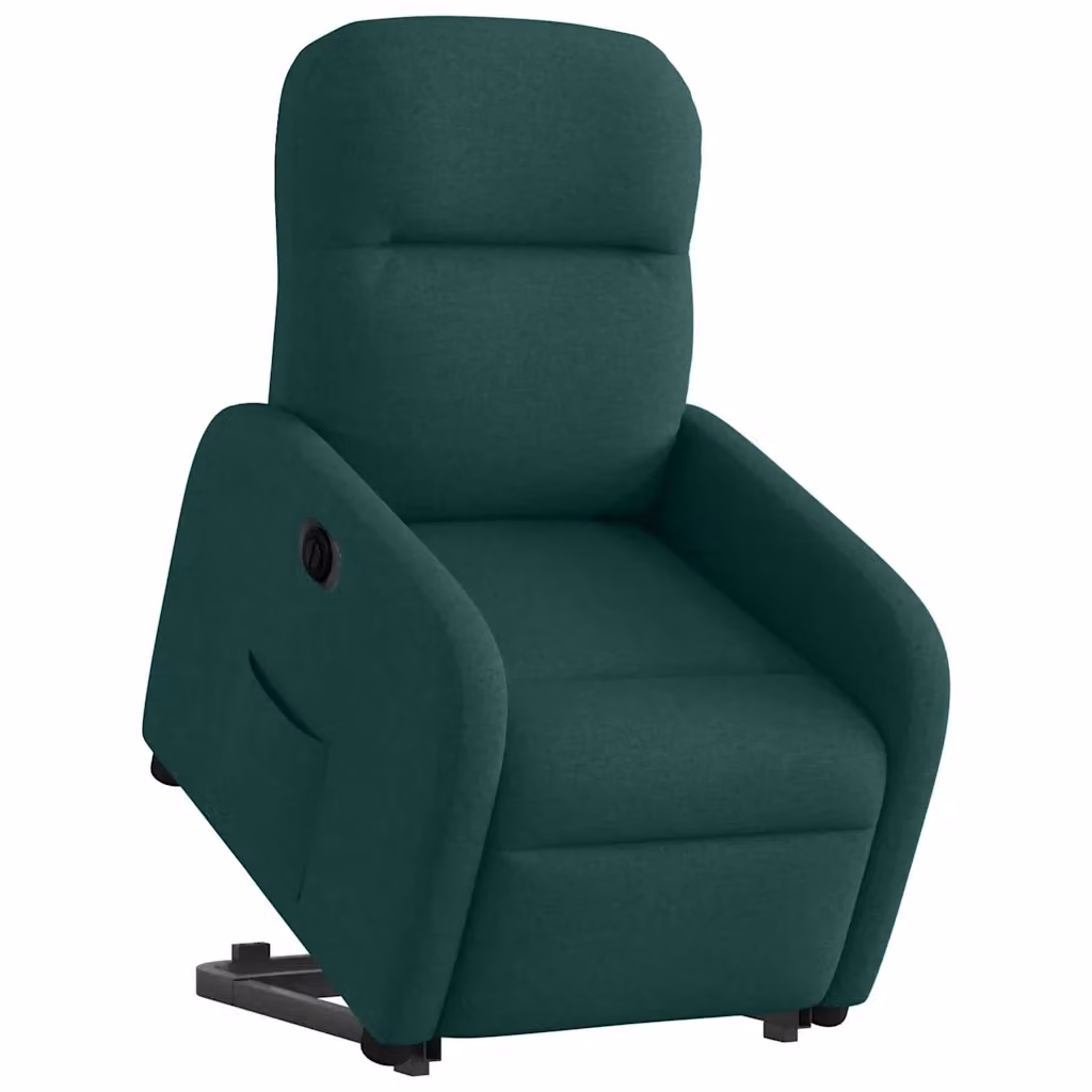 Poltrona Alzapersona Reclinabile Elettrica vidaXL Verde con Braccioli e Funzione di Assistenza al Sollevamento – 2