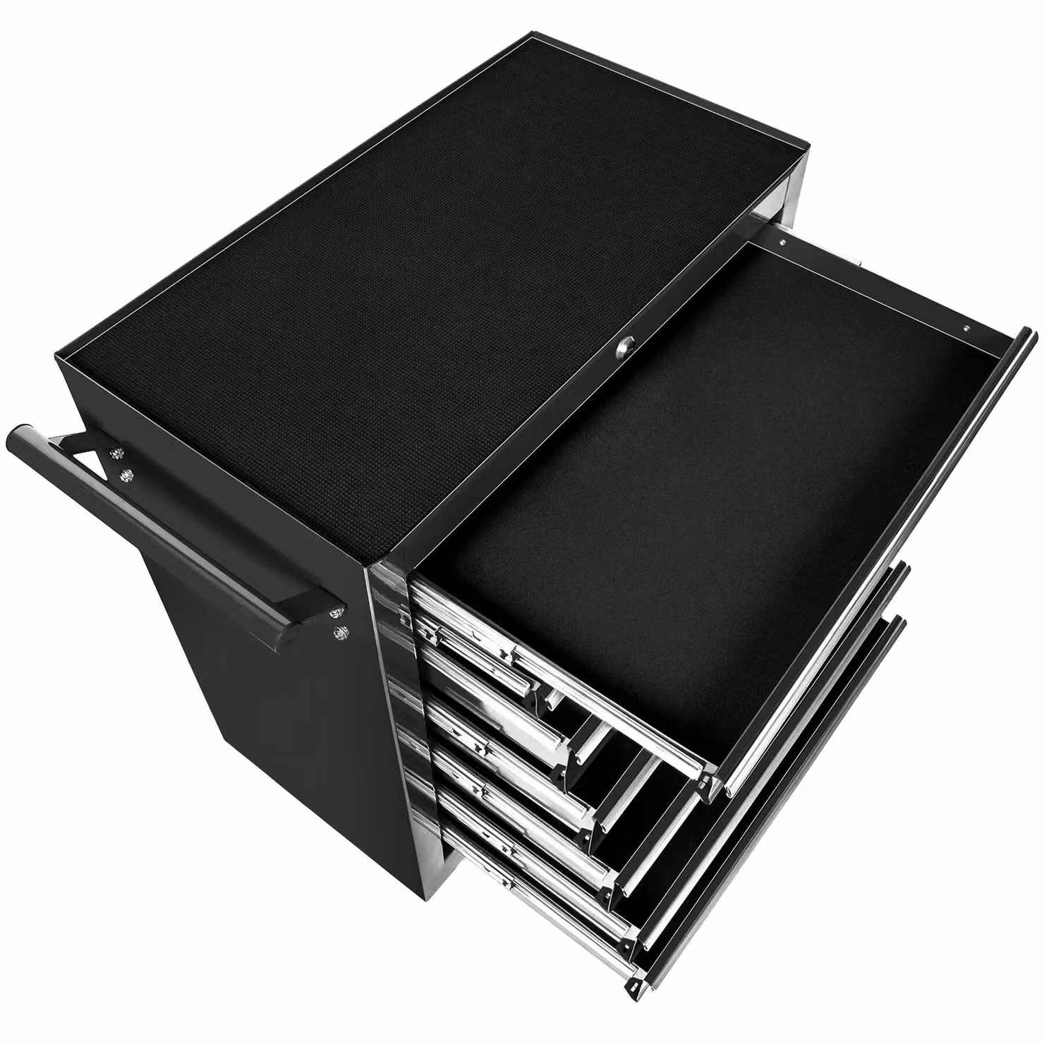 Carrello portautensili tectake con 7 cassetti, piano di lavoro e ruote, nero L: 79 cm, P: 44 cm, H: 88 cm – 2