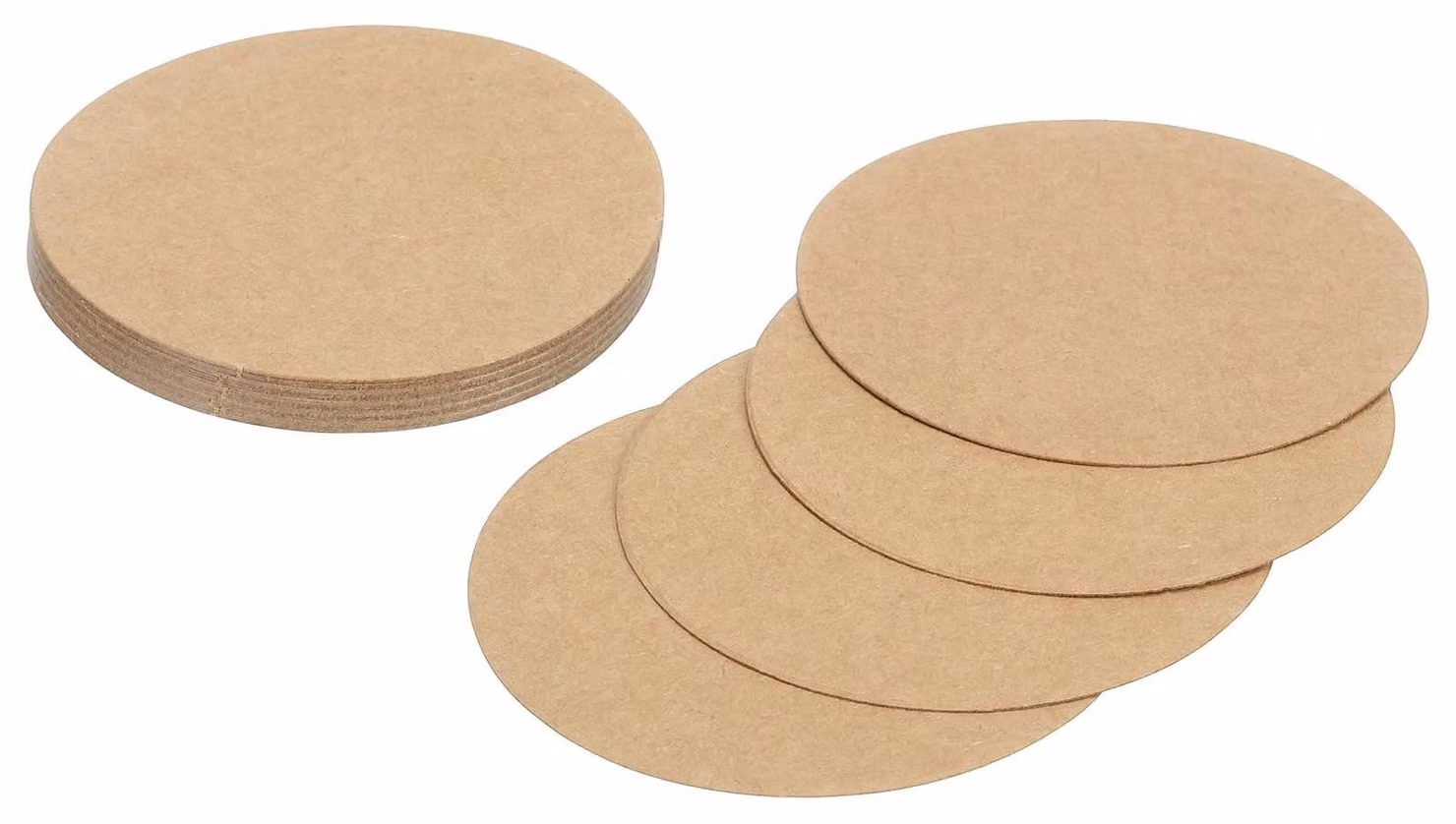 24 cerchi di cartone, diametro 5 cm, colore marrone, grammatura 250 g/m², articoli per hobby e artigianato