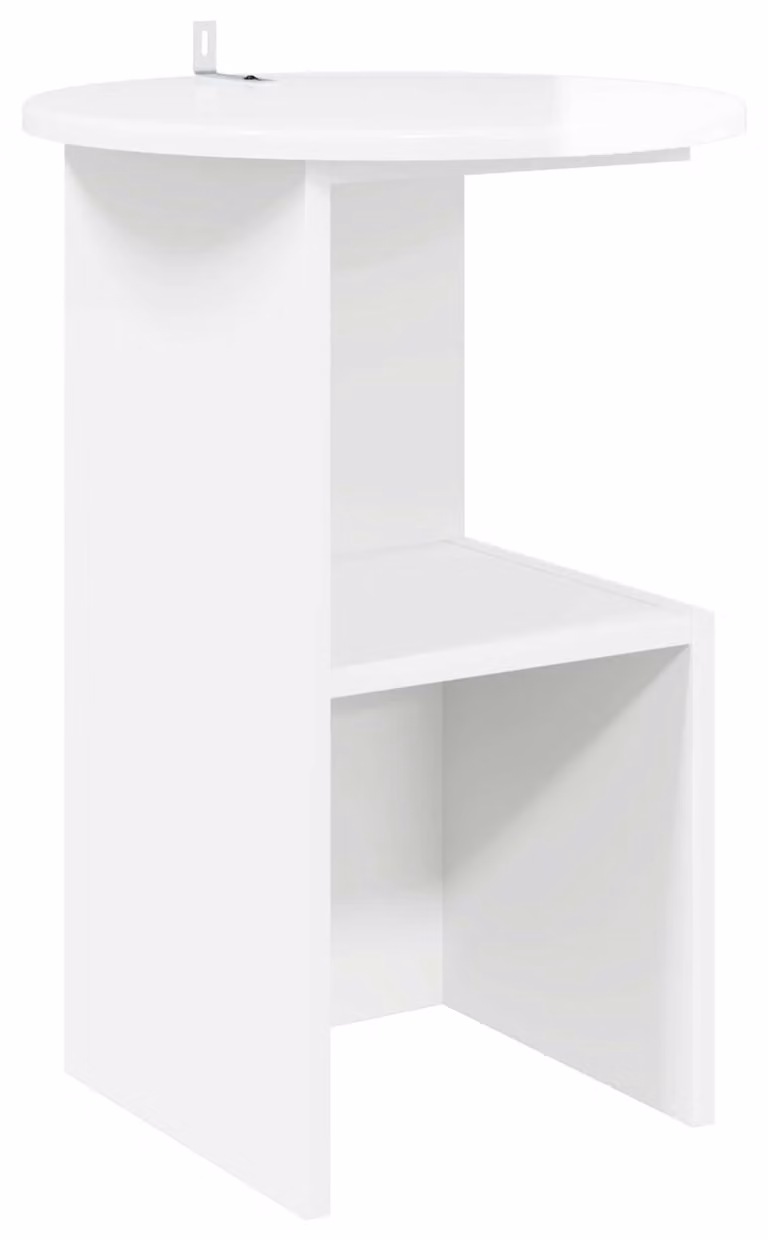 Tavolo laterale Bianco Lucido Ø 39,5 x 55 cm