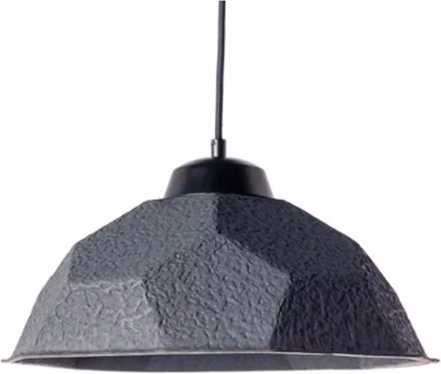 Lampada a sospensione IPERBRIKO nera con paralume rotondo in carta e metallo, L/P/H: 35 x 35 x 160 cm – 1
