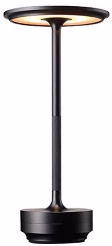 Lampada da tavolo a LED ricaricabile - Regolabile - Design moderno - Impermeabile - 28,5 cm - Ideale per soggiorno, camera da letto ed esterni - Nera