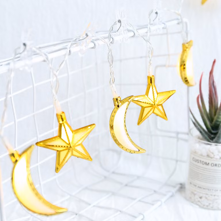 1.5M Ramadan Decorazioni Fata Luci Islam Eid Mubarak Decorativi Fata Luci Batteria Operato Regali Partito