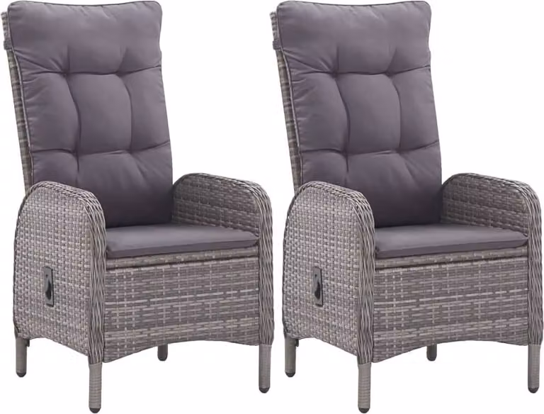 Set Mobili da Pranzo per Giardino 3 pz Grigio