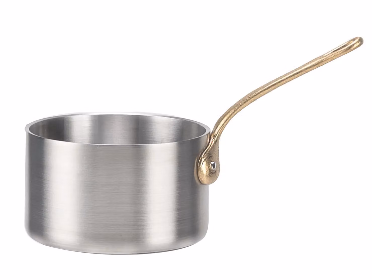 Casseruolino in alluminio con manico in ottone linea Academy Class, diam. 11 cm