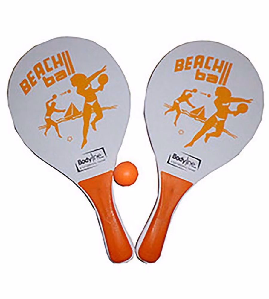 Set racchettoni da spiaggia in legno e pallina in gomma