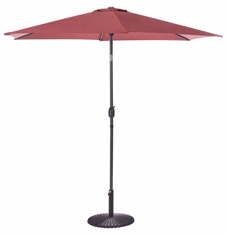 BELIANI Ombrello rosso poliestere alluminio Ø 270 cm antivento tetto giardino terrazzo balcone
