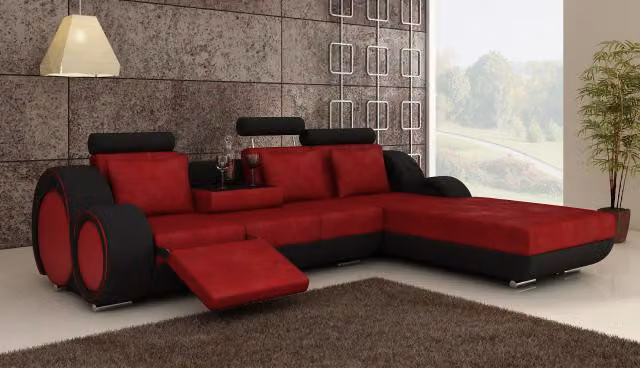Textilsofa Stoffsofa Wohnlandschaft Couchgarnitur Garnitur Eckcouch Ecksofa