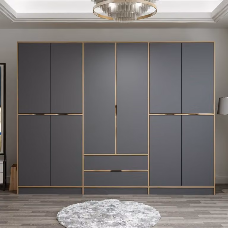 Skye Decor, Elina - 7200, armadio, Dore, 100 % PANNELLI DI PARTICELLE RIVESTITI IN MELAMMINA, 277 x 52 x 208 cm