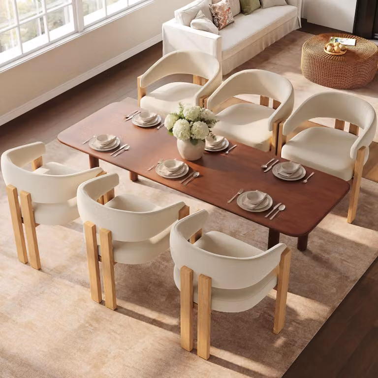STILVORA - Set di 6 sedie da pranzo, ergonomiche con imbottitura spessa, ideali per la sala da pranzo, set di 6 sedie, sedie da cucina, sedie per la sala da pranzo