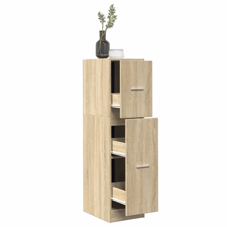 Armadietto da farmacia a parete vidaXL in legno Rovere Sonoma, L/P/H: 30 x 41 x 118 cm