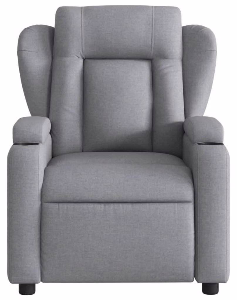 Poltrona relax - Poltrona massaggiante - Poltrona da lounge - Sedia per angolo relax - Grigio chiaro - Con funzione massaggio