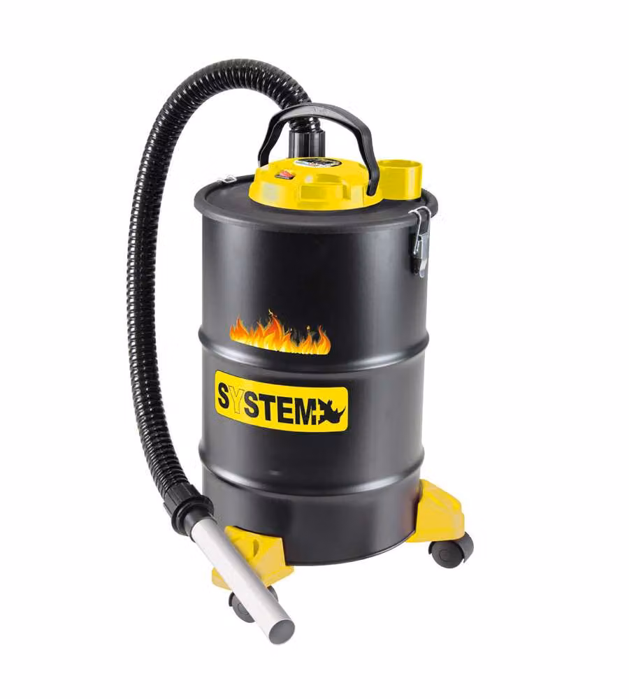 Aspiracenere System+ per Ceneri Calde - Nero e Giallo - 20lt