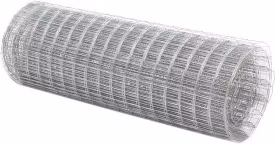 Rete anti-roditori - Acciaio zincato - 25 x 0,5 metri - Maglia fine 16x16 mm - Argento