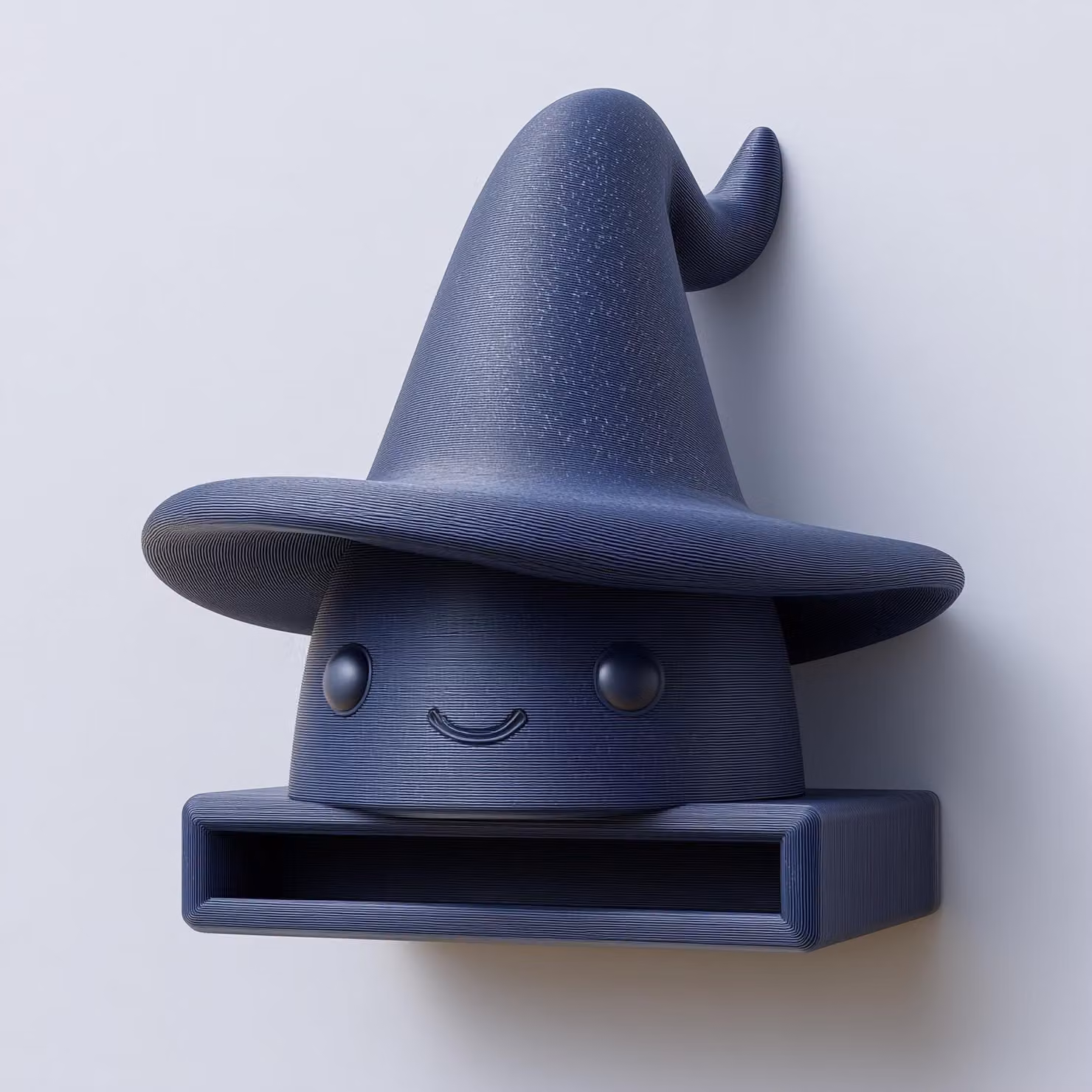 Decords - Organizer a parete 3D, mensola a forma di cappello magico con ripiano, 18 cm