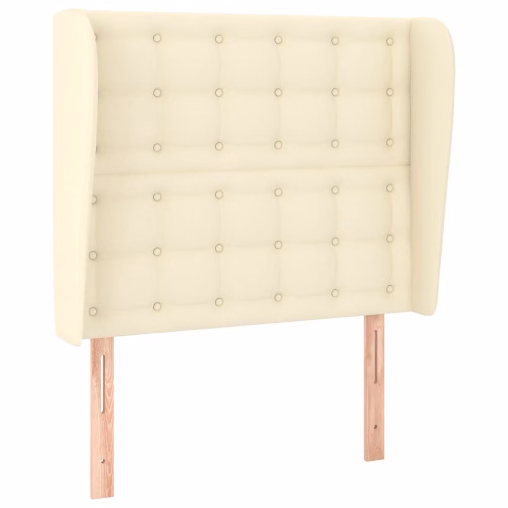 Testiera ad Orecchio Crema 93x23x118/128 cm in Pelle finta