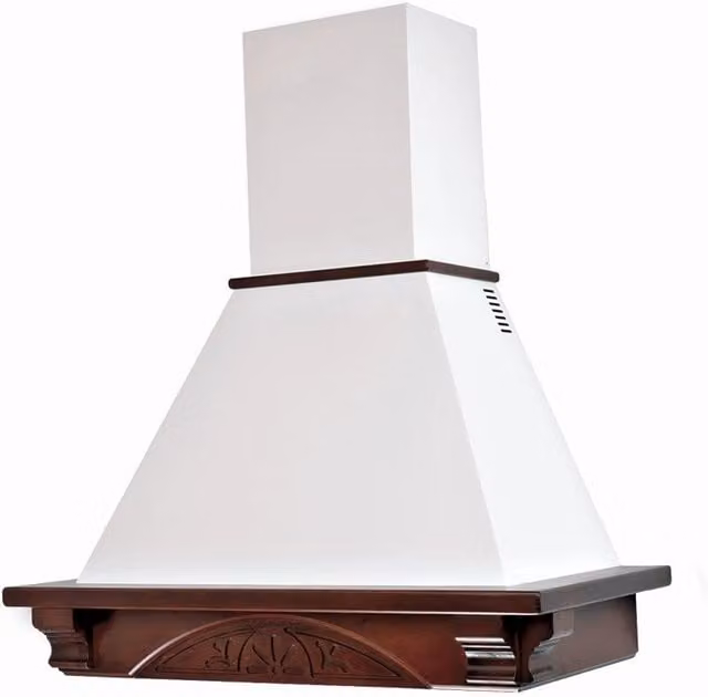 Cappa aspirante a parete IPERBRIKO in metallo e alluminio bianca con display LED e filtro a carboni attivi L: 120 cm, P: 60 cm, H: 50 cm