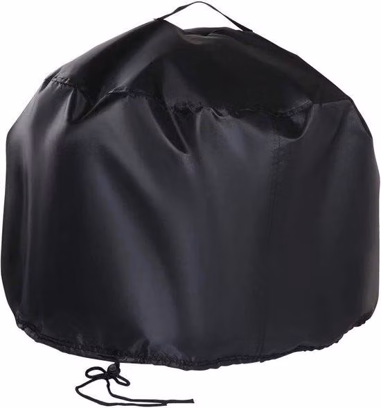Copertura protettiva per braciere, 52 x 37 cm - copertura rotonda per braciere da esterno - tessuto Oxford nero - ideale per giardino e terrazza