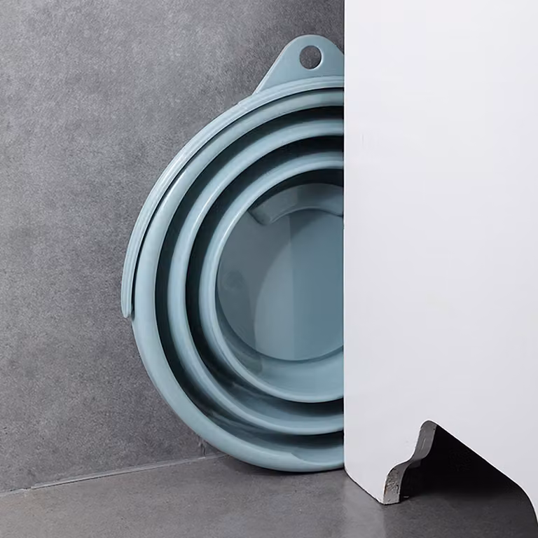 10L Secchio portatile pieghevole Secchio in silicone Secchio per la casa Secchio per la lavanderia Secchio per la pesca all'aperto Secchio rotondo - Blu