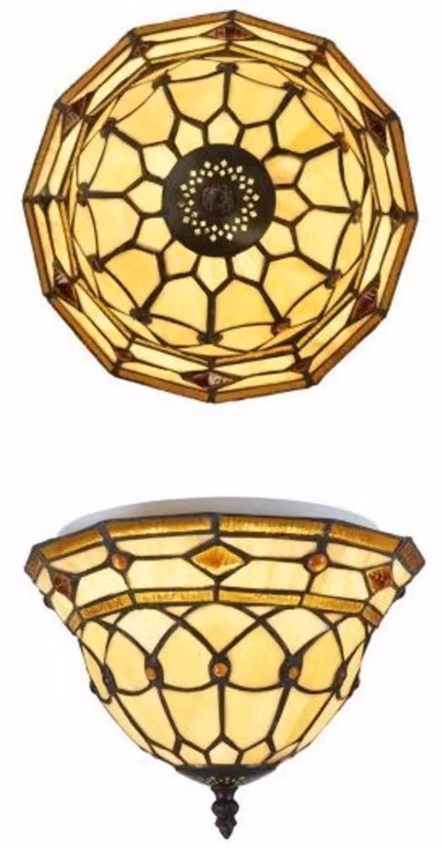 Lampada a sospensione Casa Padrino Tiffany, diametro 25 cm, realizzata in vetro mosaico colorato