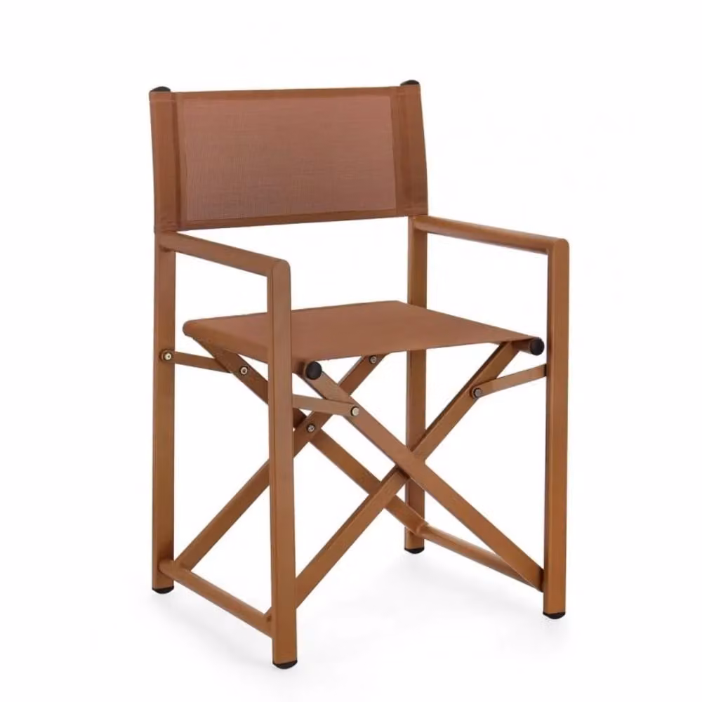 Set di sedie TAYLOR in alluminio ruggine e textilene ruggine, pieghevoli