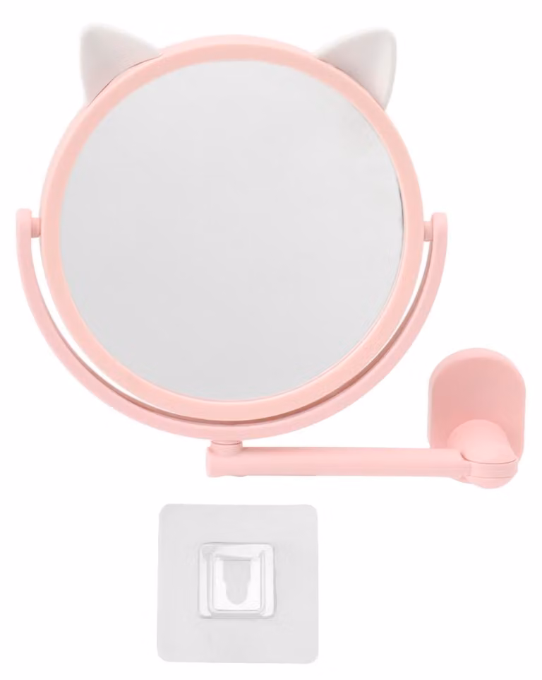 Specchio cosmetico, diametro 16,5 cm, immagine nitida, parete cosmetica per bagno