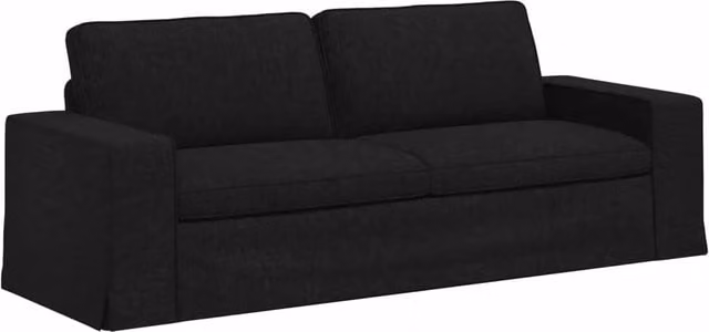 Divano | Divano da soggiorno | Sofa Nero 222 x 80 x 82 cm Tessuto