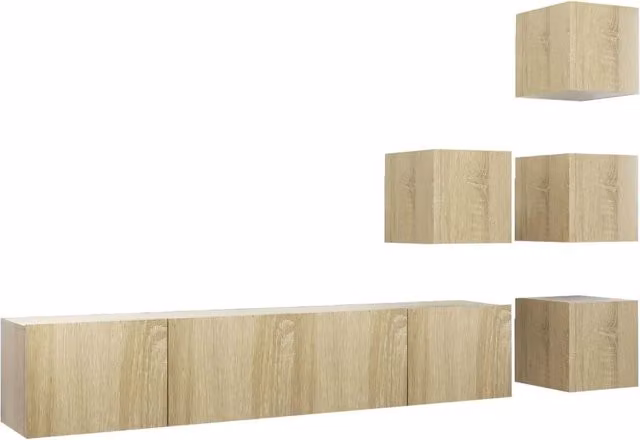 Set di Mobili Porta TV 6 pz | Armadietto TV | Mobile Porta TV Rovere Sonoma in Legno Multistrato