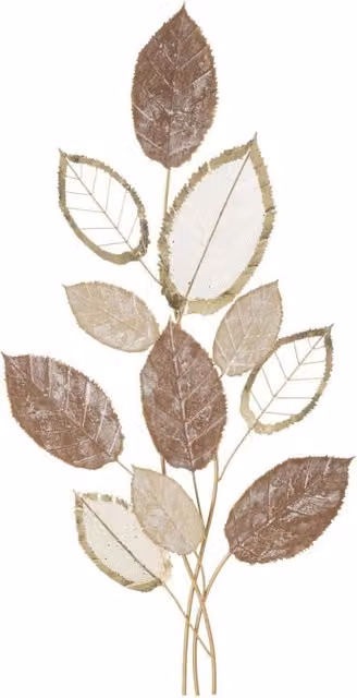Pannello Decorativo in Metallo Mauro Ferretti con Motivo Floreale Autunnale, Multicolore e Marrone, L: 66 cm, P: 5 cm, H: 116,8 cm – 1