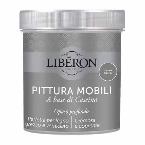 Libéron Pittura Mobili a base di Caseina Grigio Piombo 0,5L