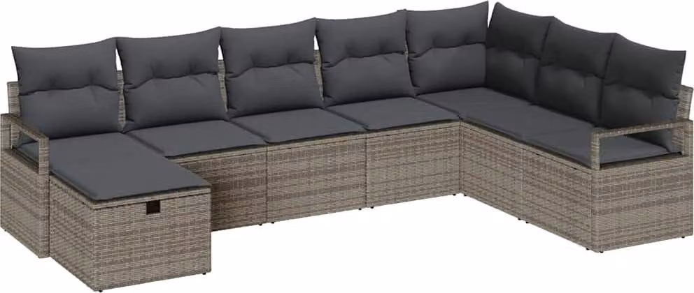Set di divani con cuscino 5 pcs polyrattan