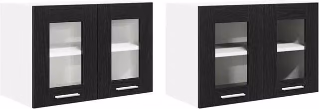 Armadio pensile con anta 60 x 31 x 40 cm ampio spazio di archiviazione design moderno in legno multistrato nero 02_0053260