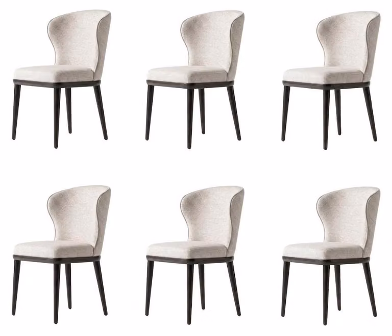 6 sedie, imbottite, dal design moderno, confortevoli, di alta qualità ed eleganti