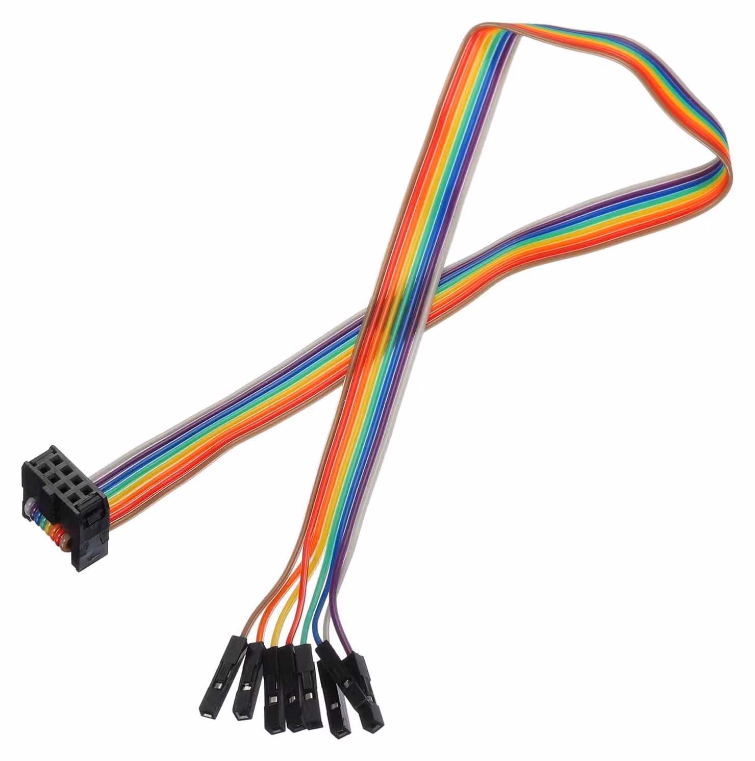 Cavo piatto IDC a 8 poli, connettore FC femmina, lunghezza 0,3 metri, passo 2,54 mm