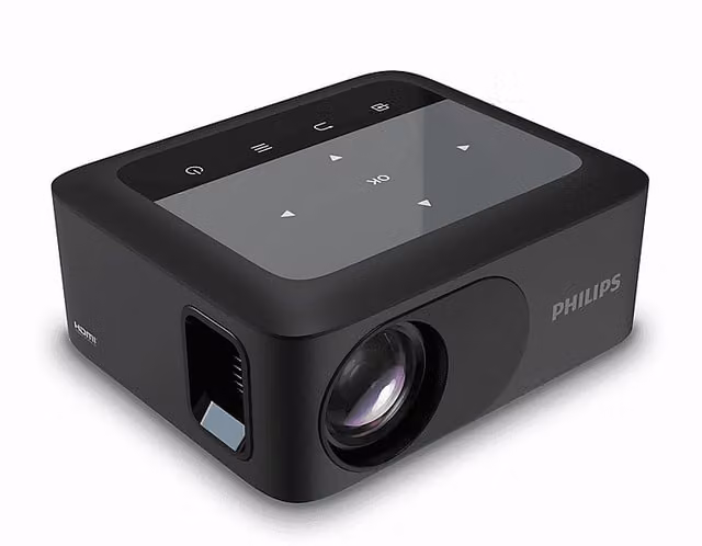 Videoproiettore Philips Neopix 110 HD con connettività HDMI, USB e Wi-Fi, Nero