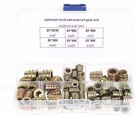 Set di utensili per riparazioni con rivetti e viti ad inserto in acciaio inossidabile, 80 pezzi, M4-M10