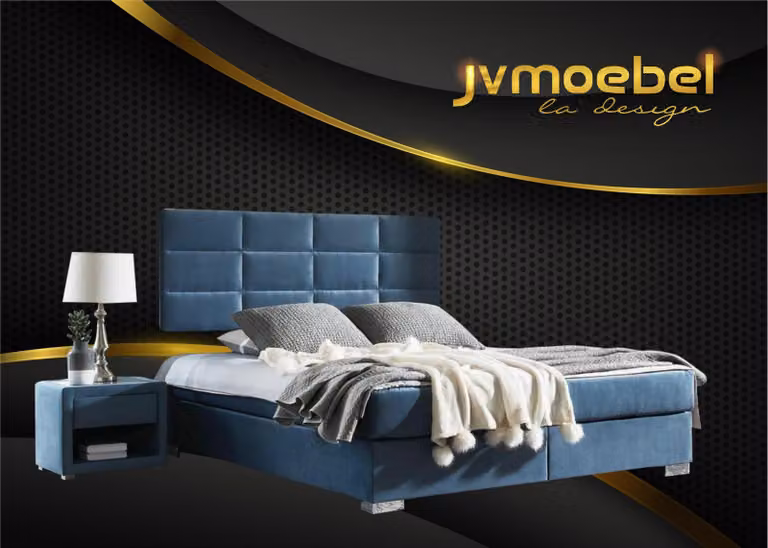 Luxus Boxspring Bett 140 160 180 x 200cm Betten Doppel Schlafzimmer Möbel Stoff