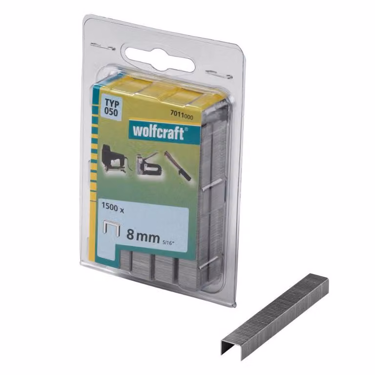 Wolfcraft, graffette per cartone, modello 1500, per cartoni di grande spessore, tipo 050 8