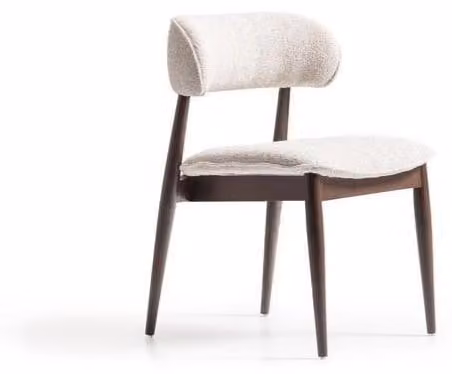 Beiger Holz-Textil Stuhl im eleganten Design