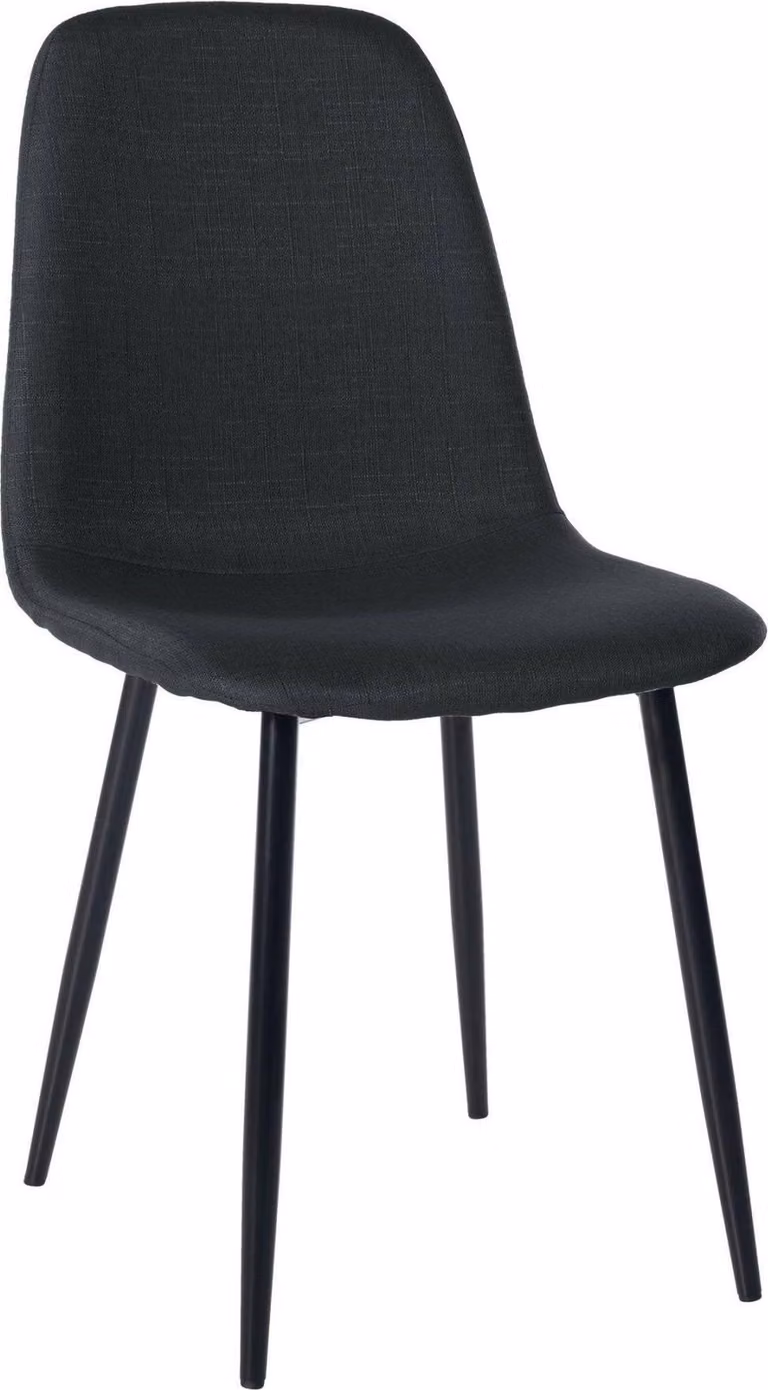 Sedia da pranzo - Sedia da pranzo - Imbottitura e cura confortevoli - Design amichevole | Colore: nero | Materiale: polvere