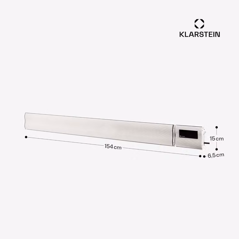 Riscaldatore a infrarossi per esterni - Riscaldatore per terrazza - Riscaldatore per patio - Riscaldatore per ambienti esterni - Riscaldatore a parete - Potenza: 2400 Watt