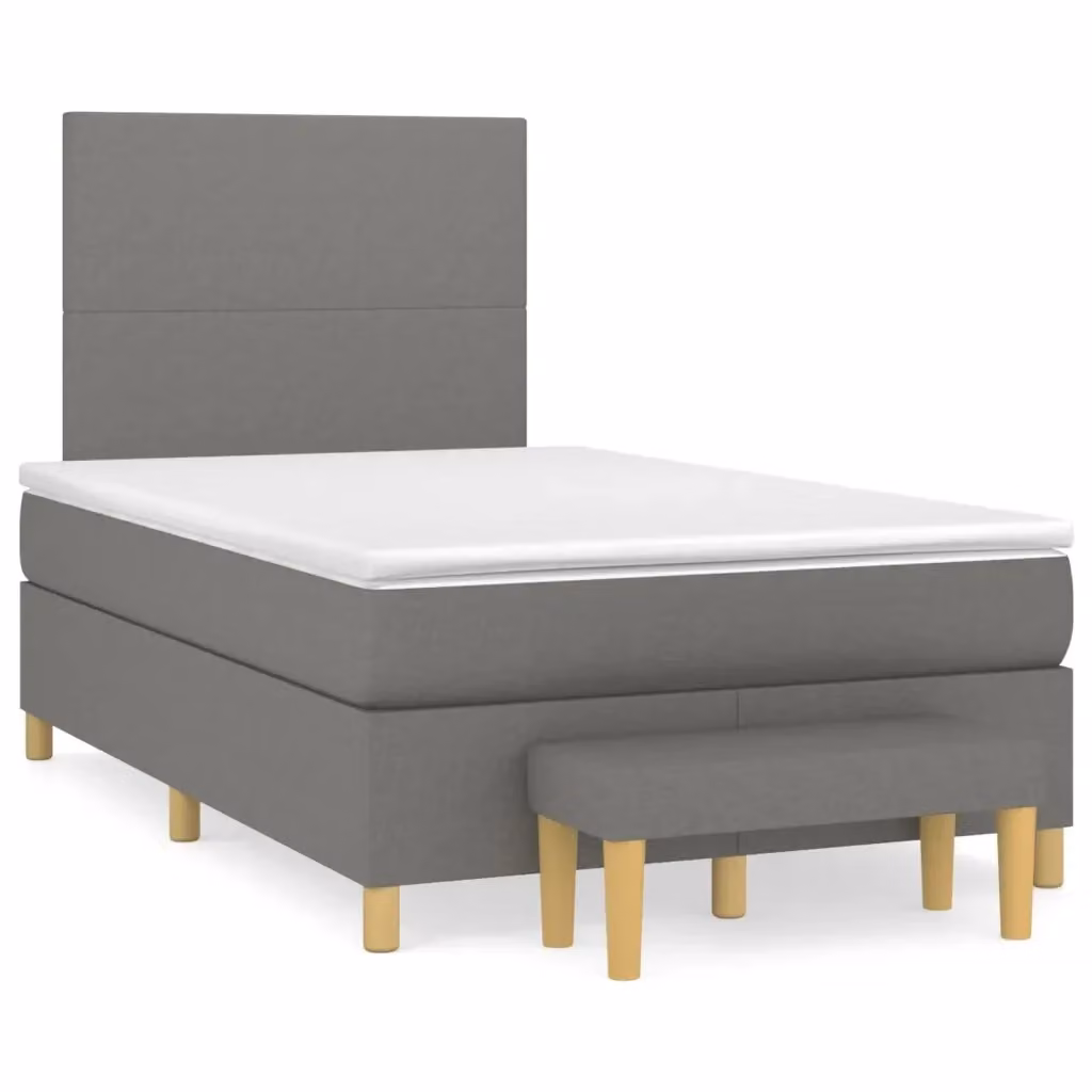 Letto Ibrido con Giroletto a Molle e Materasso vidaXL, Grigio e Bianco, L/P/H: 120 x 200 x 203 cm – 2